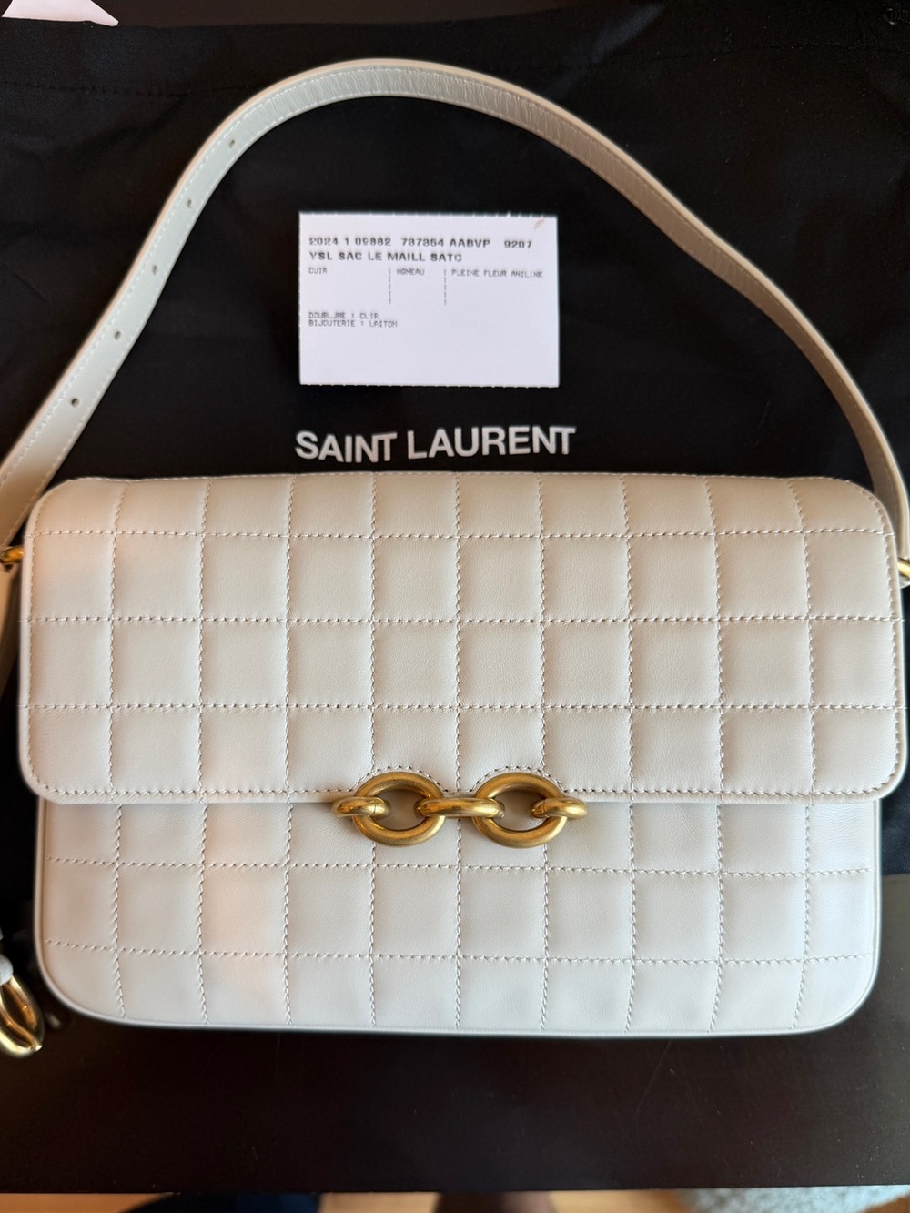 YSL Yves Saint Laurent Le Maillon Lambskin Satchel